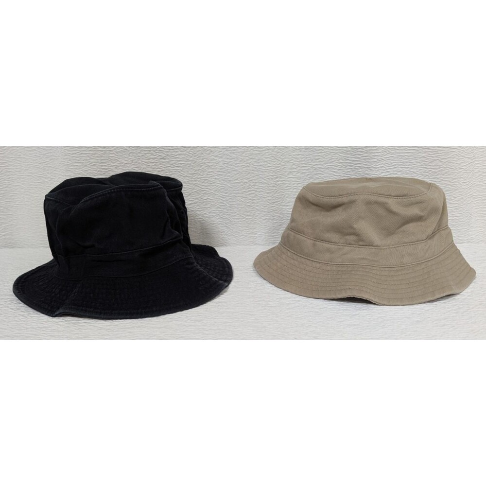 Foot Locker - Fitted S/M - Khaki and Black Bucket Hat - One of Each - 2 Piece